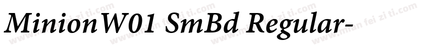 MinionW01 SmBd Regular字体转换